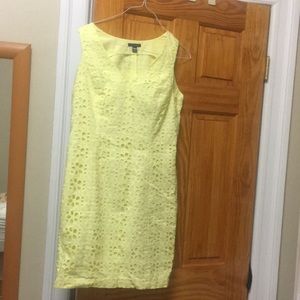 A cutout beautiful soft yellow summer dress